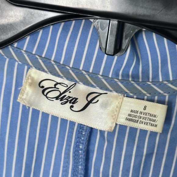 Eliza J Blue High Low Wrap Dress - Picture 4 of 4